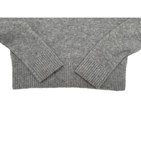 Abercrombie & Fitch Wool blend tight Knit Sweater grey Medium long sleeve woman - Picture 4 of 5